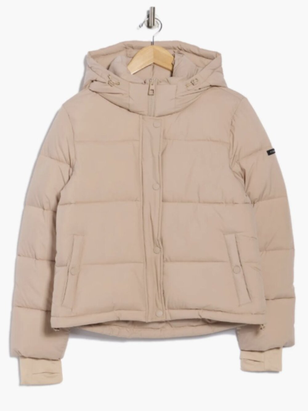 BCBG Generation Blush Pink Hooded Puffer Jacket Size S